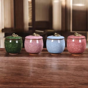 Chinese Mini Ceramic Storage Jar – Sealed Canister for Tea, Coffee, Sugar & Gift-Worthy Home Styling