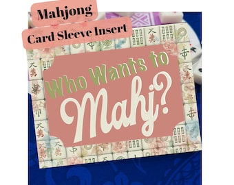 Mahjong Sleeve Insert Card – Fun Sayings (Digital Download)