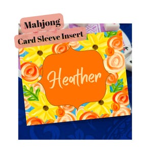 Editable Mahjong Name Card Template | NMJL Large Size (Digital Download)