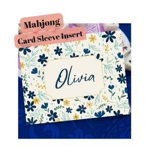 Editable Mahjong Name Card Template | NMJL Large Size (Digital Download)