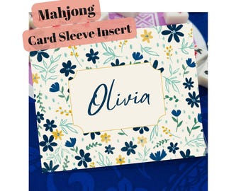 Editable Mahjong Name Card Template | NMJL Large Size (Digital Download)