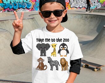 Zoo Animals PNG | Kids T-Shirt Design (Digital Download)
