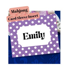 Editable Mahjong Name Card Template | NMJL Large Size (Digital Download)