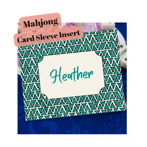 Editable Mahjong Name Card Insert | NMJL Large Size Template (Digital Download)