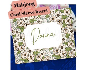 Editable Mahjong Name Card Template | NMJL Large Size (Digital Download)