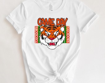 Tiger Football PNG: Game Day Digital Download for Sublimation