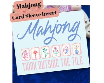 Mahjong Card Sleeve Insert – Fun Sayings, NMJL Large Size (Digital Download)