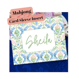 Editable Mahjong Name Card Template | NMJL Large Size (Digital Download)
