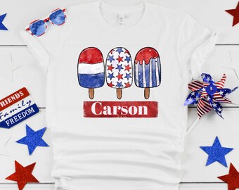 Patriotic Ice Pop PNG, Custom Fourth of July Digital Download for kids shirts, Sublimation