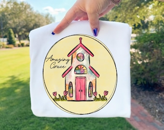 Watercolor Church Illustration PNG | Christian Art (Digital Download)