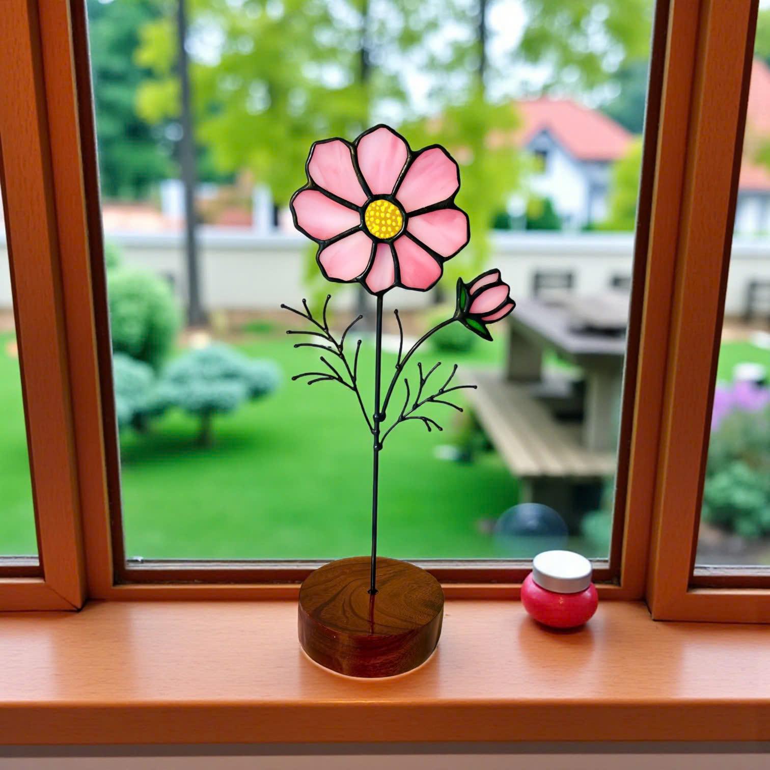 Stained Glass Cosmos Flower - Etsy