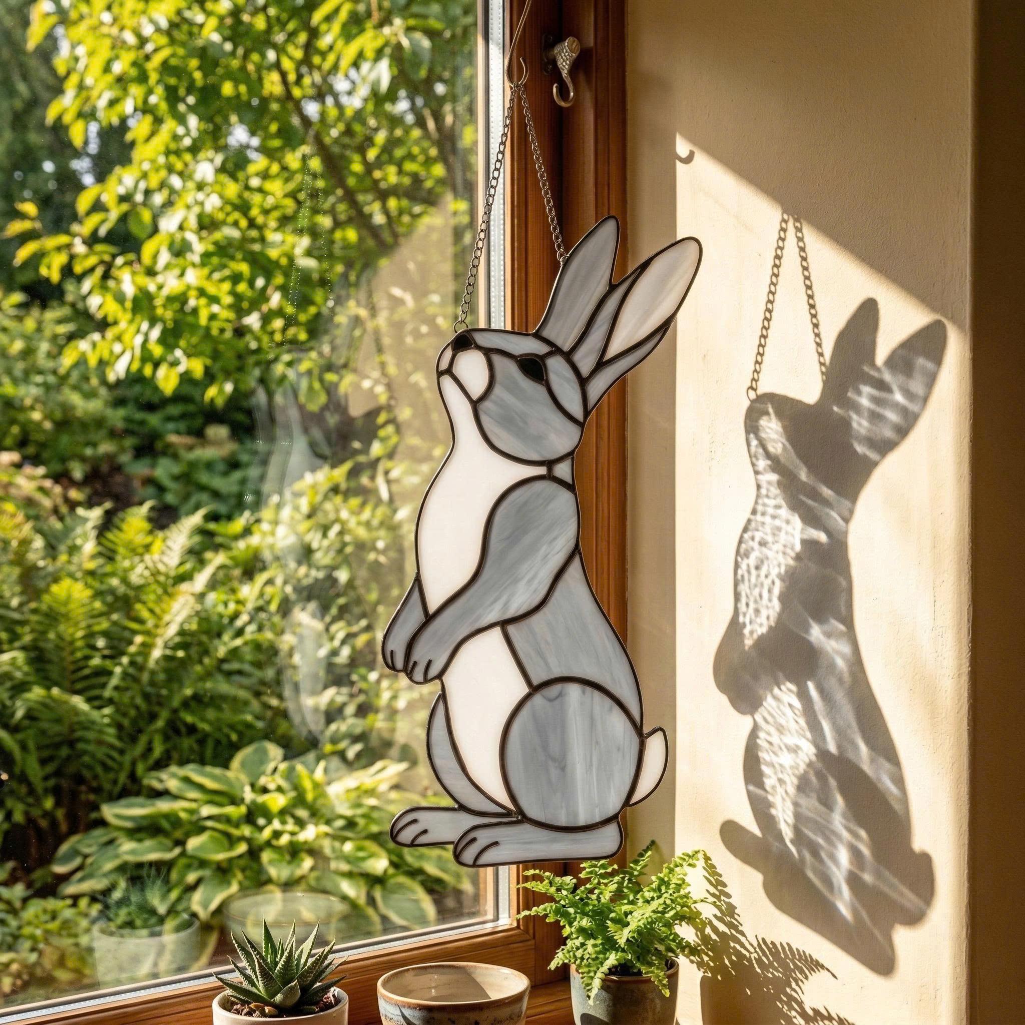 Stained Glass Bunny - Etsy