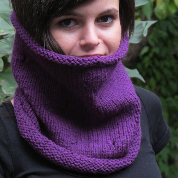 Purple Knitted Neck Warmer