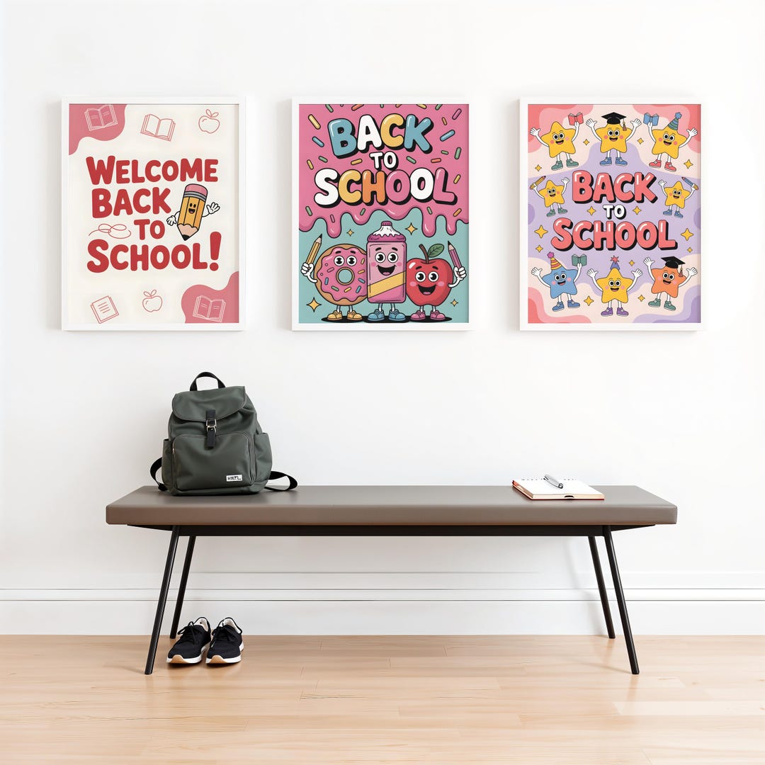 Fyjf Back to School Posters: Set of 3 Colorful Classroom Prints (PDF & JPEG ...