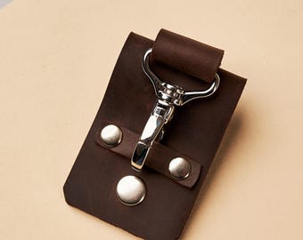 Leather Key Holder, Belt Key Holder, Keychain for Belt