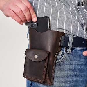 Étui de téléphone en cuir personnalisé, pochette de ceinture pour téléphone, étuis de téléphone pour hommes, étui de téléphone en cuir, support de ceinture de téléphone en cuir, pochette de téléphone avec poche