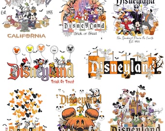 Zestaw Mickey Halloween Png, Mickey i Przyjaciele Png, Halloween Png na koszulkę, WDW halloween Png, Szkielet Halloween Png, Cukierek albo psikus PNG