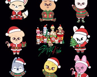 Stray Kids クリスマス Skzoo PNG バンドル、かわいい SKZOO Png、Kpop
