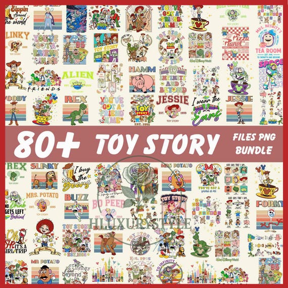 80+ Toy Story PNG Bundle, Toy Story characters, Family Vacation, Woody, Buzz Light Year PNG Bundle, Family Trip, Toy Story Land, Digital