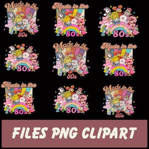 Made In The 80s Png Clipart, 80s Party Rainbow Png, 80s Birthday Png, Cartoon Friends Png, Straberry Shortcake Png, Birthday Gifts Png