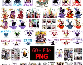Paquete de villanos PNG, brujas malas de Disney PNG, gira de las eras de los villanos, gira del mal, PNG de la era de los villanos, PNG de chica de Disney, paquete de chica mala PNG, digital