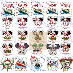 Disney Christmas Cruise 2025 PNG Bundle, Very Merry Time Cruise PNG, Digital For Christmas Shirt, Mickey And Friends Christmas PNG, Clip Art
