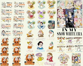 90+ Snow White and Seven Drawfs Png Bundle, Snow White Halloween Png, Disney Snow White Png For Shirt,Disney Princess Png,Disney Pumpkin Png