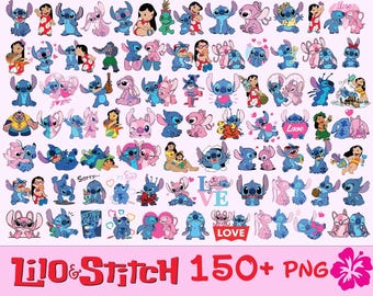 Lilo och Stitch lagerbundle PNG, Stitch Clipart, Stitch PNG, söt Lilo PNG, Stitch ny film PNG, söt tecknad PNG, Stitch älskare PNG