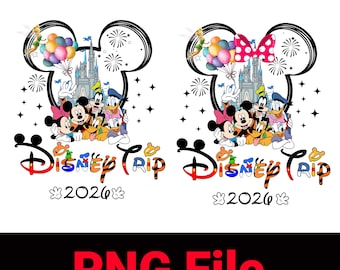 Disney Trip 2026 Png, Mickey Mouse Minnie Png, Mickey And Friends, Disney Vacation, WDW png, Disney Castle Png, Disney Family Shirt, Goofy