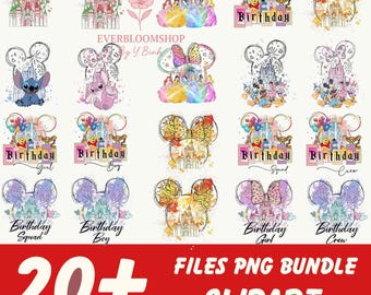 Pacchetto acquerello Png del castello, acquerello del castello Disney, acquerello di Topolino e amici, acquerello della principessa, Winnie the Pooh, bambina del compleanno
