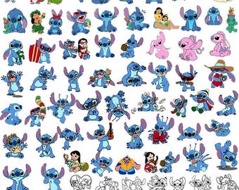 70+ Lilo och Stitch PNG-paket, Disney Stitch PNG, Ny Stitch-film PNG, Söt Lilo PNG Clipart, Lagererade PNG-filer, Digital nedladdning