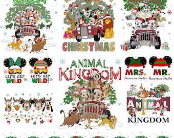 Animal Kingdom Christmas Png Bundle, Disney Png Bundle, Xmas Animal Kingdom, Hakuna Matata Christmas Png, Mickey Christmas, Lion King Png