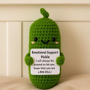 Haakpatroon augurk (pdf) – Zelfstudie augurk pluche amigurumi – grappig cadeau-idee – direct downloaden - schattig haakwerk augurk, handgemaakte cadeaus