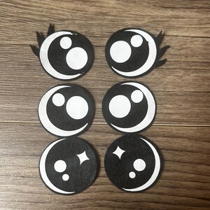4 paar vilten ogen van 30 mm (mix)
