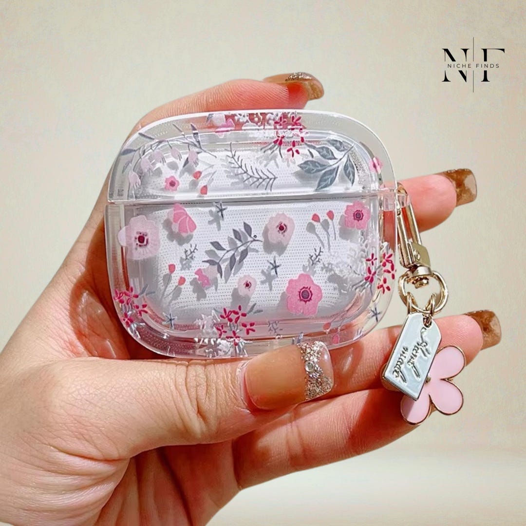NF Cute Flower Smooth Protective Cover Earpod Case for Airpods 4-3-2-1 ...