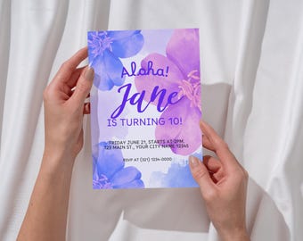 Plantilla de Canva para invitaciones de fiesta de cumpleaños de Stitch / Invitación de cumpleaños de Lilo y Stitch / Invitaciones de Lilo y Stitch / Stitch y Ángel