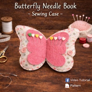 Butterfly Pincushion Pattern PDF | Sewing Tutorial | Fabric Pin Holder | Beginner Friendly | DIY Sewing Organizer