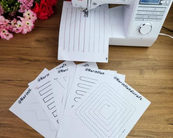 Sewing Machine Practice Sheets | Beginner Stitch Exercises (Printable PDF)
