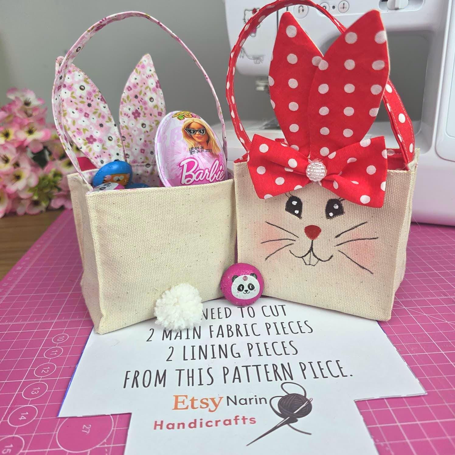 Bunny Basket Sewing Pattern | Easter Tote Bag + Video Tutorial - Etsy