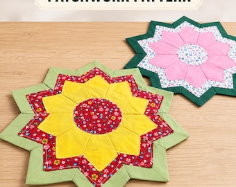 Set de table patchwork fait main – Art textile matelassé coloré