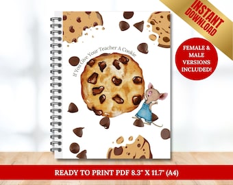 If You Give Your Teacher a Cookie Book Template, Teacher Appreciation Gift, End of Year Gift, Custom Teacher Gift Editable Mouse Cookie Book