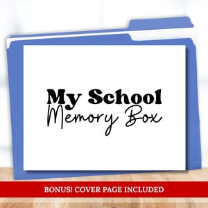 School Memory Box Questionnaire, School Years Pages, Baby Keepsake ...