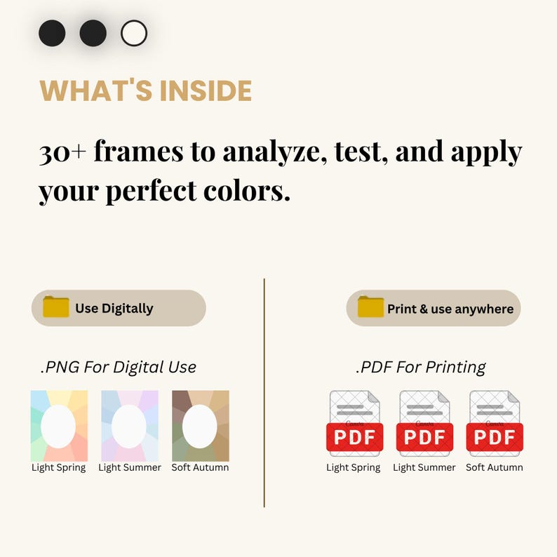 DIY Color Analysis Kit | Find Your Season | 16 Seasons | Face Frames ...