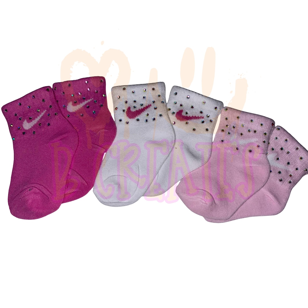 Personalized Baby Rhinestone Socks | Sparkle Cheer Dance Accessories - Etsy
