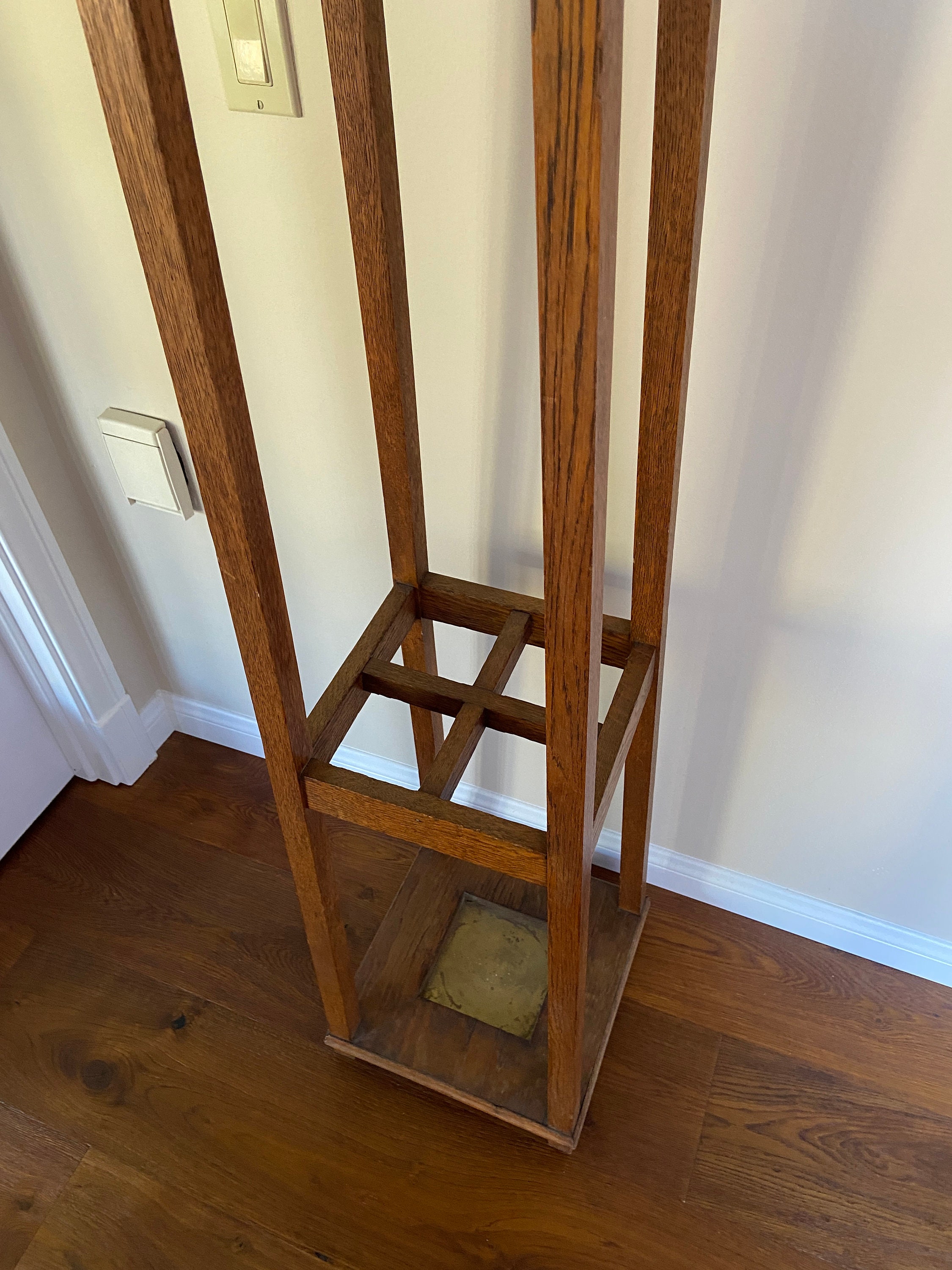 Antique Mission Oak Coat Rack & Umbrella Stand w/ Original Etsy