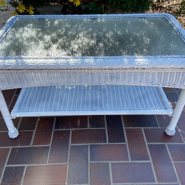 Wicker Coffee Table Etsy