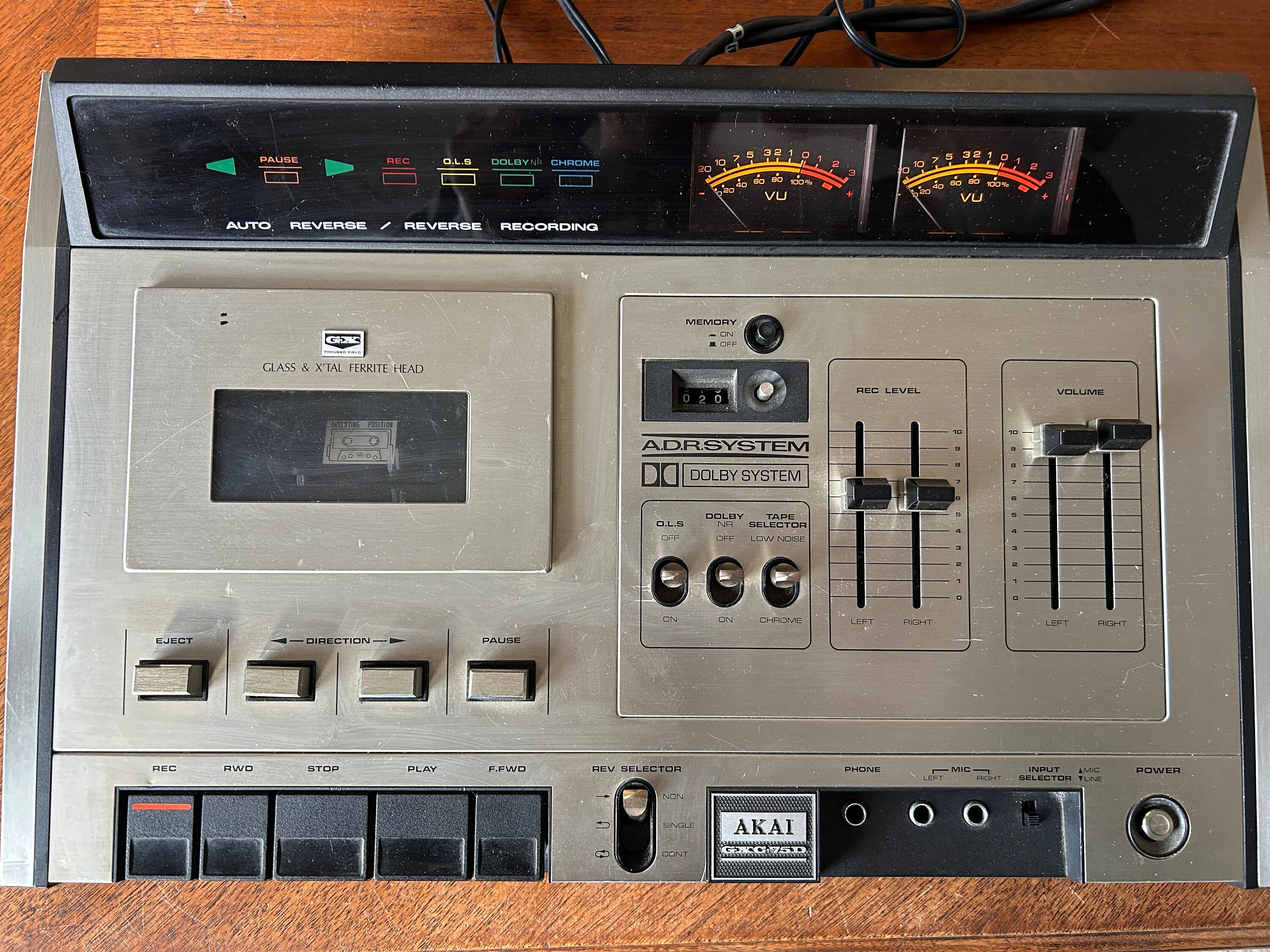 Vintage Akai GXC-75D Stereo Cassette Deck1970