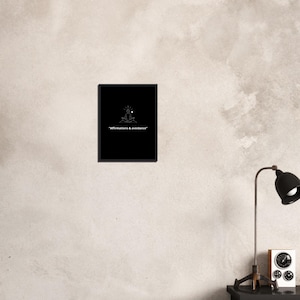 Affermazioni e evitamento – Arte murale minimalista divertente – Stampa con sarcasmo delicato – Umorismo sulla salute mentale – Decorazione per la casa in bianco e nero