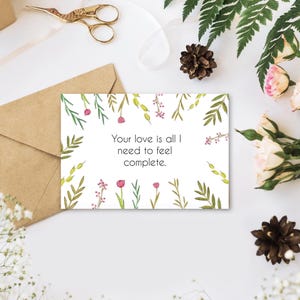 Carte florale personnalisable pour toute occasions - félicitations, anniversaires, petite-amie, petit-ami, déclaration, remerciements