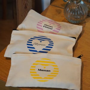 Pochette personnalisée "Maman" – Cadeau Fête des Mères – Fait main